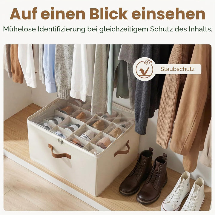 StorageWorks Schuh-Organizer für Schrank, Schuhboxen stapelbar, grosse Schuhorganizer platzsparend f