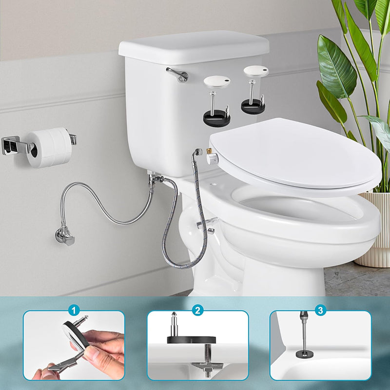 SAMODRA Bidet Toilettensitz - Dusch WC Aufsatz Bidet Japanische Toilette - WC Sitz mit Absenkautomat