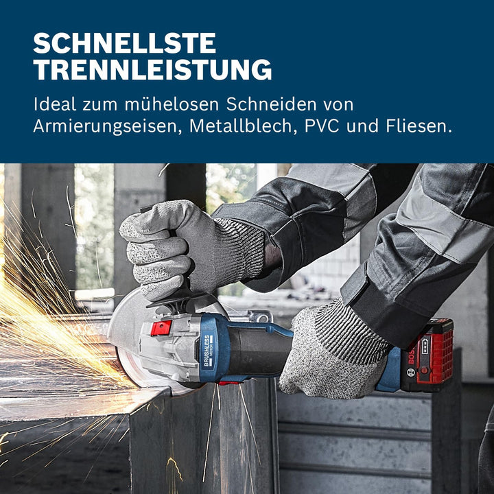 Bosch Professional 18V System Akku-Winkelschleifer GWS 18V-8 (Scheibendurchmesser 125 mm, inkl. 2x A
