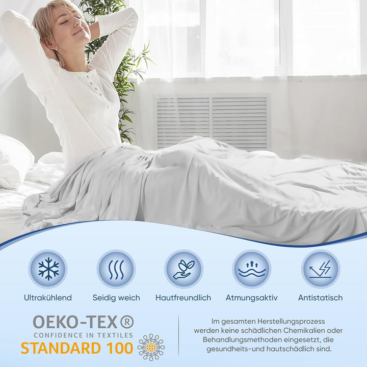 Elegear Kühldecke Sommerdecke - Japanische Arc-Chill 3.0 Kühlfasern 2in1 doppelseitige Selbstkühlend