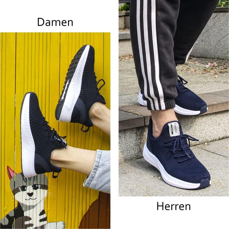 Feethit Turnschuhe Herren Laufschuhe Sportschuhe Sneaker rutschfeste Gummisohlen Leichte und Atmungs