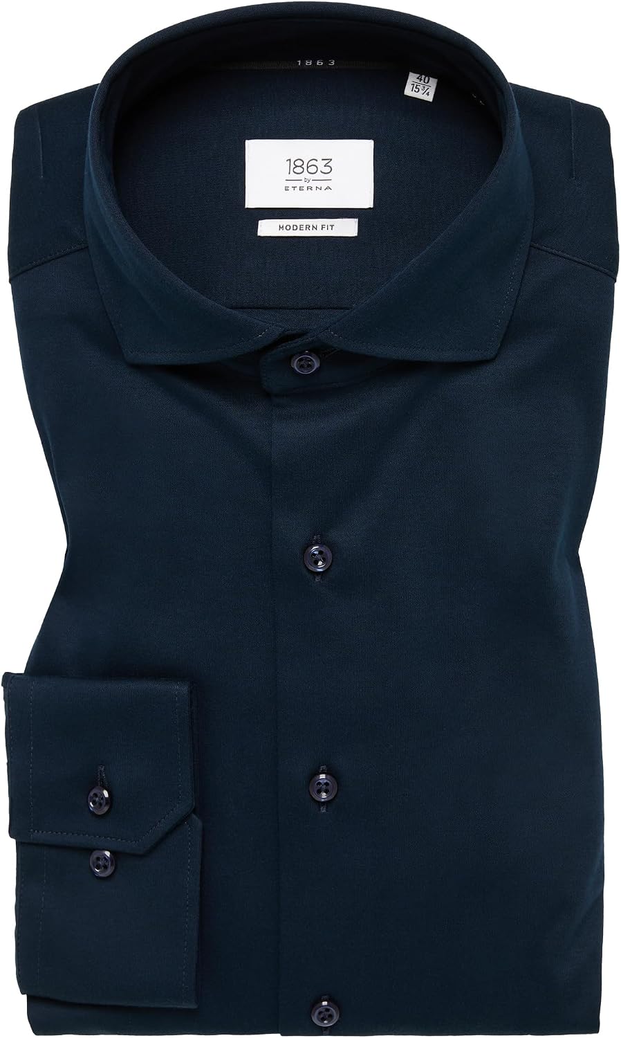 ETERNA Male Jersey Shirt unifarben MODERN FIT 40 Dunkelblau, 40 Dunkelblau