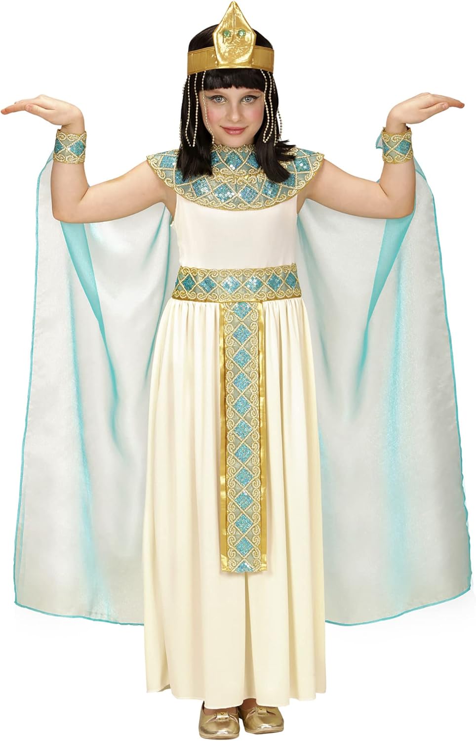 WIDMANN 49428 COSTUME CLEOPATRA BIANCO 11/13 158 CM #494H 116 Weiss, 116 Weiss