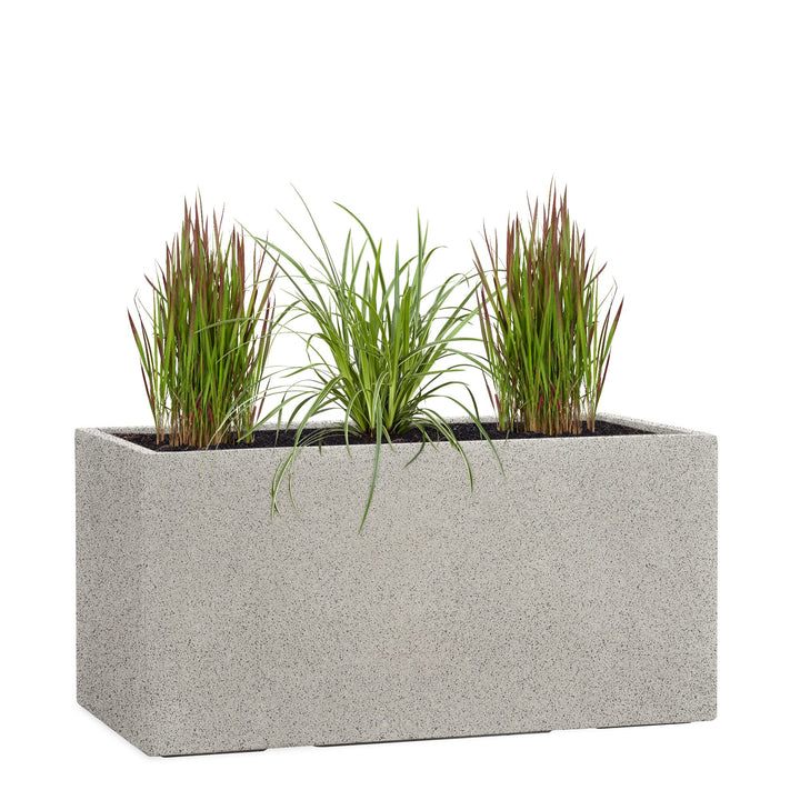 Pflanzwerk® Pflanzkübel TUB Granit Grau 45x100x45cm *Frostbeständiger Blumenkübel* *UV-Schutz* *Qual