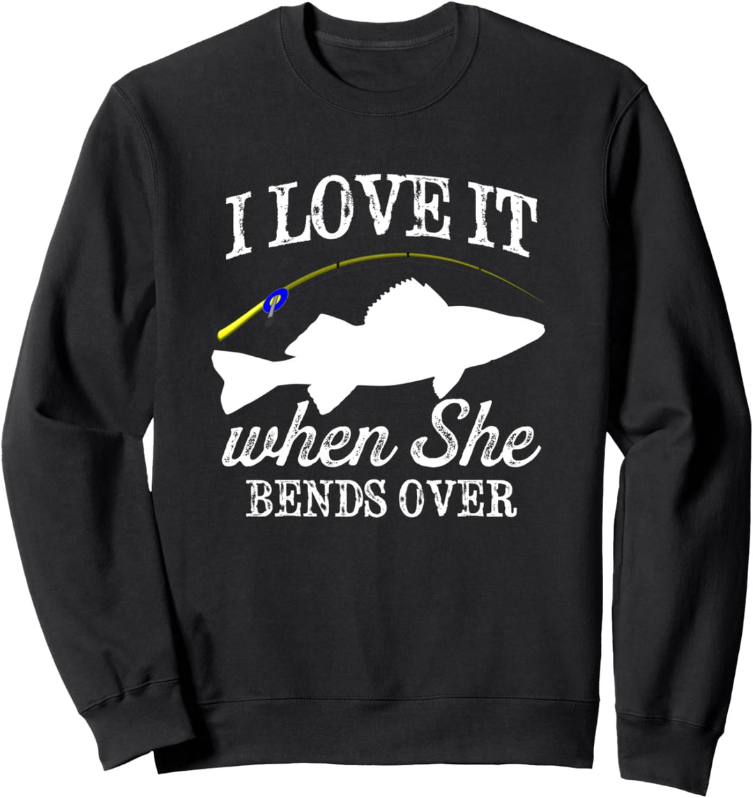 Lustige Walleye Grafik Süsswasserfischen Geschenk Männer Sweatshirt