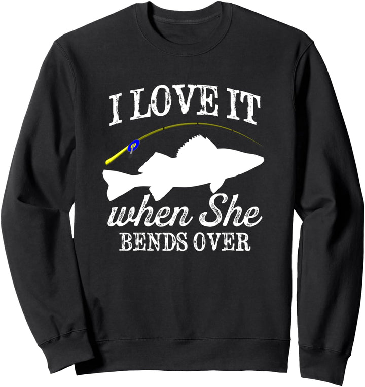 Lustige Walleye Grafik Süsswasserfischen Geschenk Männer Sweatshirt
