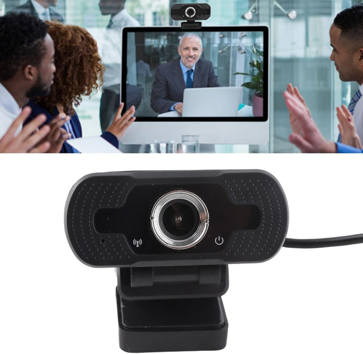 Compute-Webcam, 1080P 30Fps Video-HD-Kamera, Geräuschunterdrückendes Mikrofon, Weitwinkel, USB 2.0 P