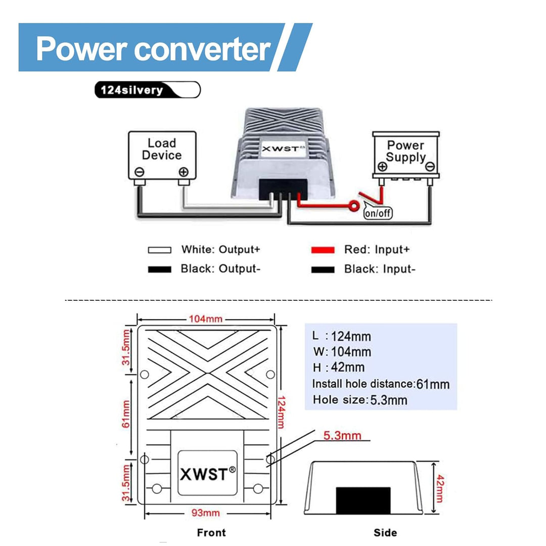 48V 12V Wandler DC Spannungswandler 36V/48V auf 12V 60A 720W Auto Netzteil Wandler Konverter Transfo