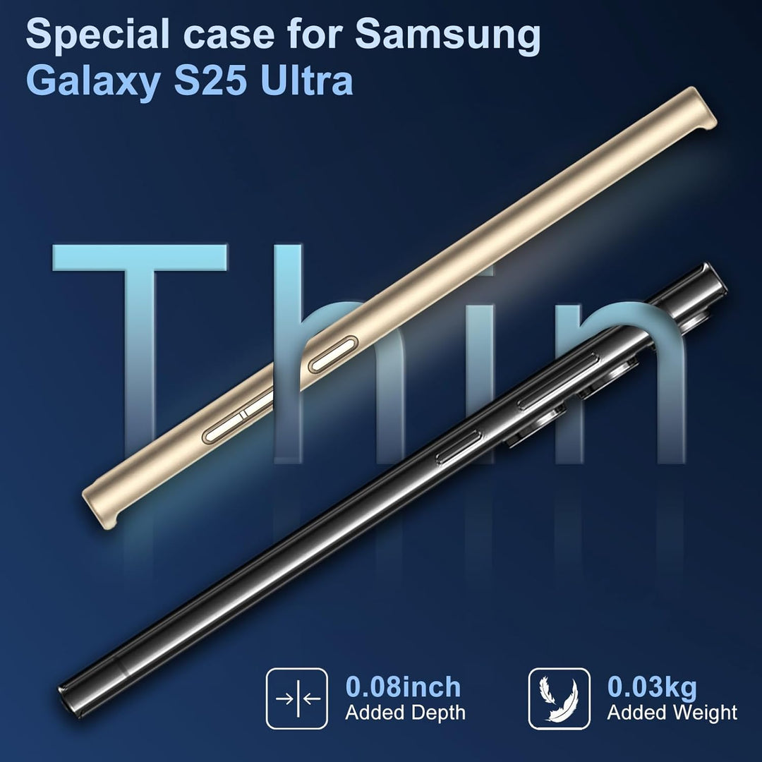 sqgylgl Ultradünne Hülle für Samsung Galaxy S25 Ultra 5G, Extrem Dünn Matte S25 Ultra Handyhülle PC