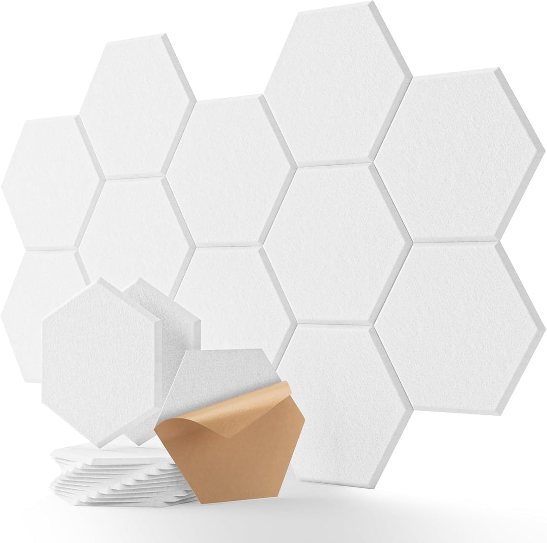 Hexagon Akustikplatten Selbstklebend Soundsbay 12 Stück Schallschutzplatten Hohe Dichte Akustik Pane