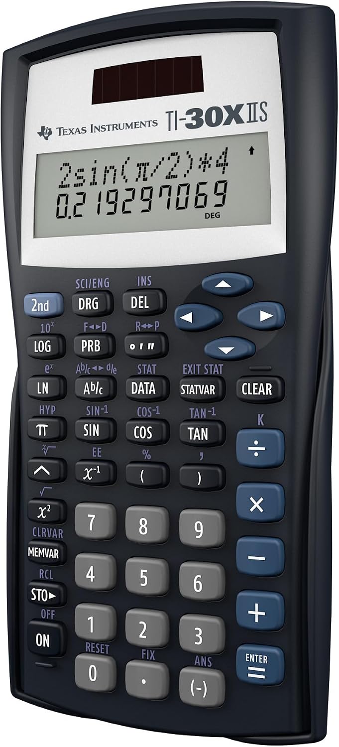 Texas Instruments TI-30X IIS Pocket Scientific Black Calculator - Taschenrechner (Pocket, Scientific