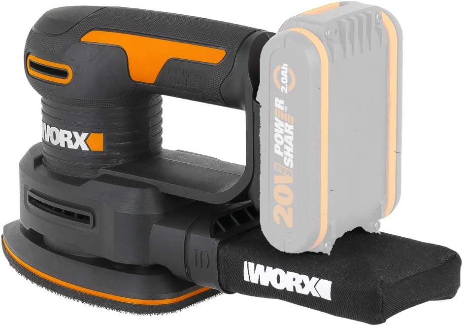 WORX WX822.9 Akku-Dreieckschleifer 20V – Elektrische 20V Schleifmaschine für Holzmöbel, Türen, Ecken