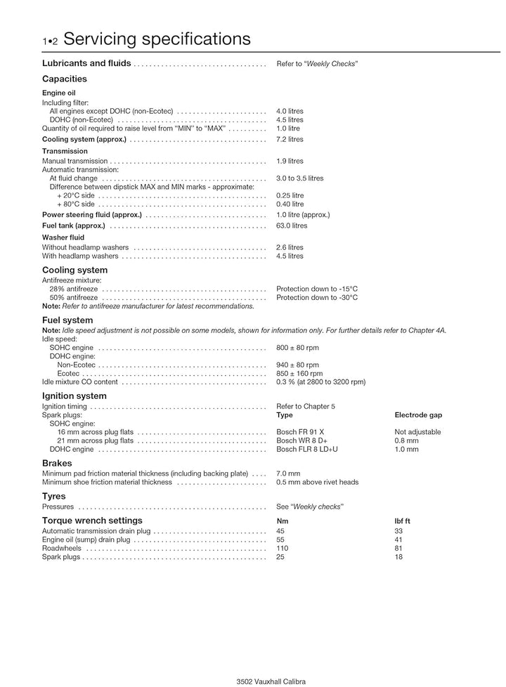 Vauxhall Calibra Service And Repair Manual, Taschenbuch