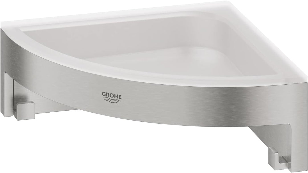 GROHE Start Cube - Eckseifenschale (für Eckmontage, langlebig), supersteel, 41106DC0, supersteel