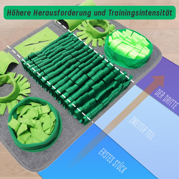 Schnüffelteppich Hund Haustier schnüffelmatte Interaktives Hundespielzeug Bestes Material Extrem hal