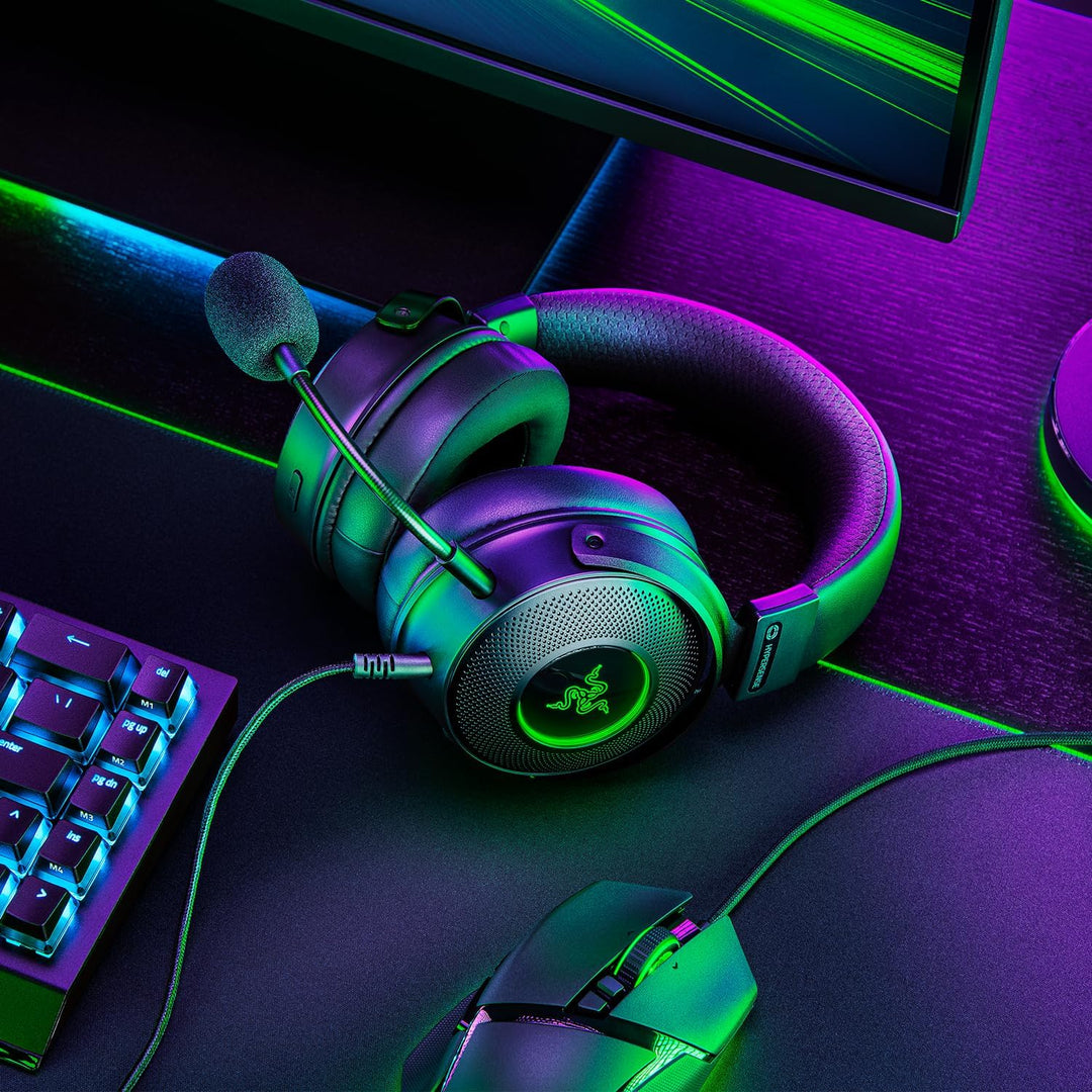 Razer Kraken V3 Hypersense - Kabelgebundenes USB-Gaming-Headset mit haptischer Technologie (TriForce