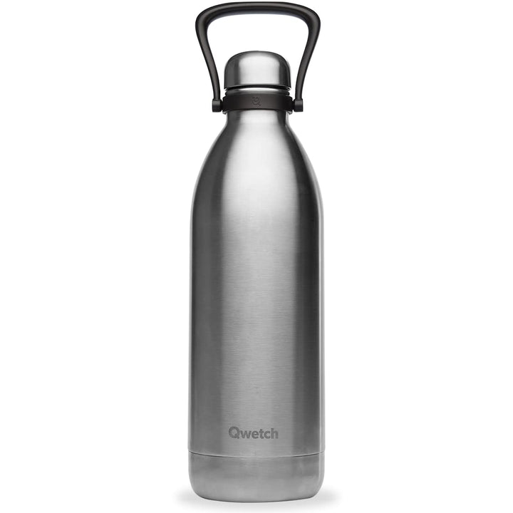 QWETCH - Isothermische Flasche - Titan Edelstahl 2L - 48h kalt & 16h heiss - BPA frei, wasserdicht -