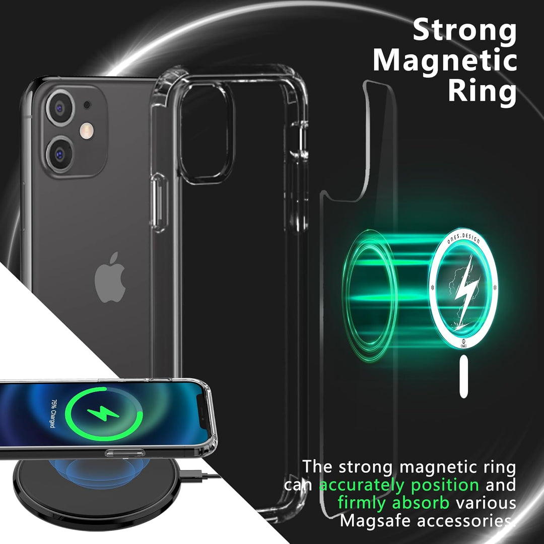 ONES Magnetisches HandyHülle für iPhone 11, Kompatibel mit MagSafe, Militärnorm Schutz Dünne Hülle,
