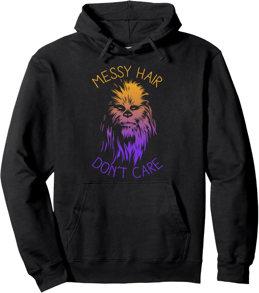Star Wars Chewbacca Messy Hair Gradient Portrait Pullover Hoodie