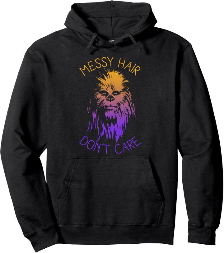 Star Wars Chewbacca Messy Hair Gradient Portrait Pullover Hoodie