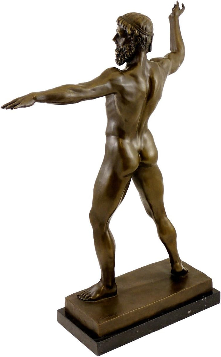 Kunst &amp; Ambiente - Griechische Mythologie - Bronzeskulptur - Zeus Figur - signiert - Bertel Thorvald