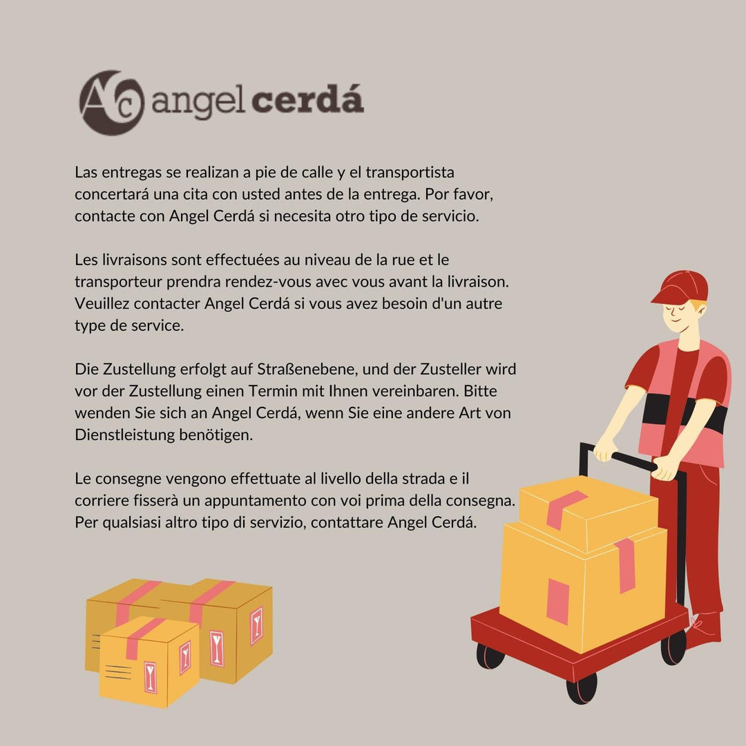 AC ANGEL CERDÁ Angel Cerda - Herrendiener aus Kiefernholz, mit natürlichem Walnuss, elegante und mod
