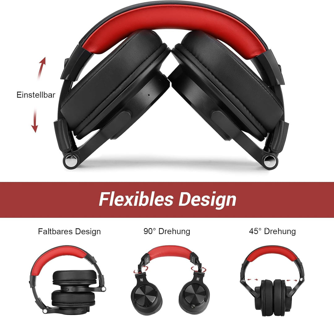 OneOdio Bluetooth Kopfhörer Over Ear, 72 Stdn HiFi Stereo Kopfhörer Kabellos, Wireless Headphones mi