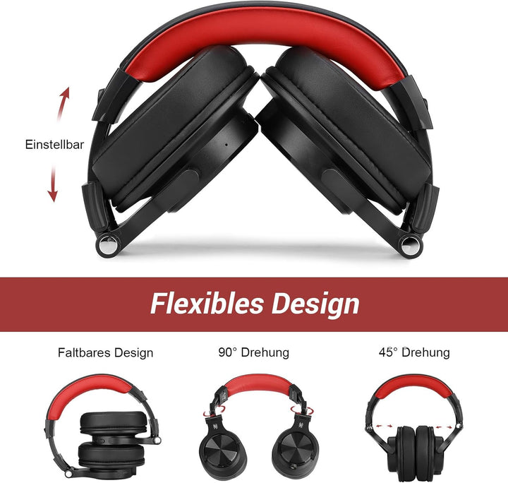 OneOdio Bluetooth Kopfhörer Over Ear, 72 Stdn HiFi Stereo Kopfhörer Kabellos, Wireless Headphones mi