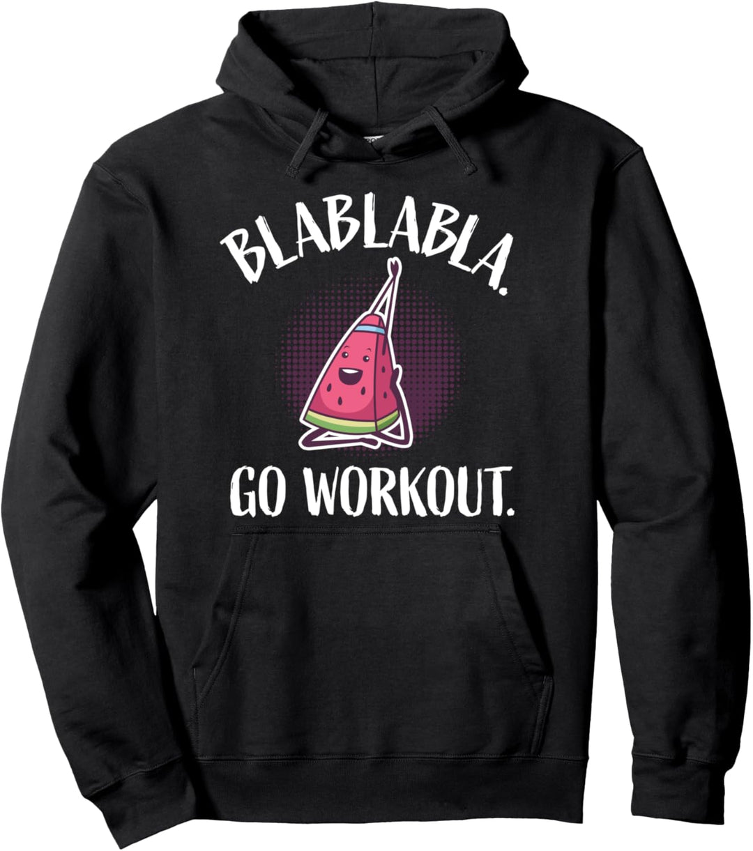 Lustig Heim-Workout Fitness Training Kardio I Wasser-Melone Pullover Hoodie