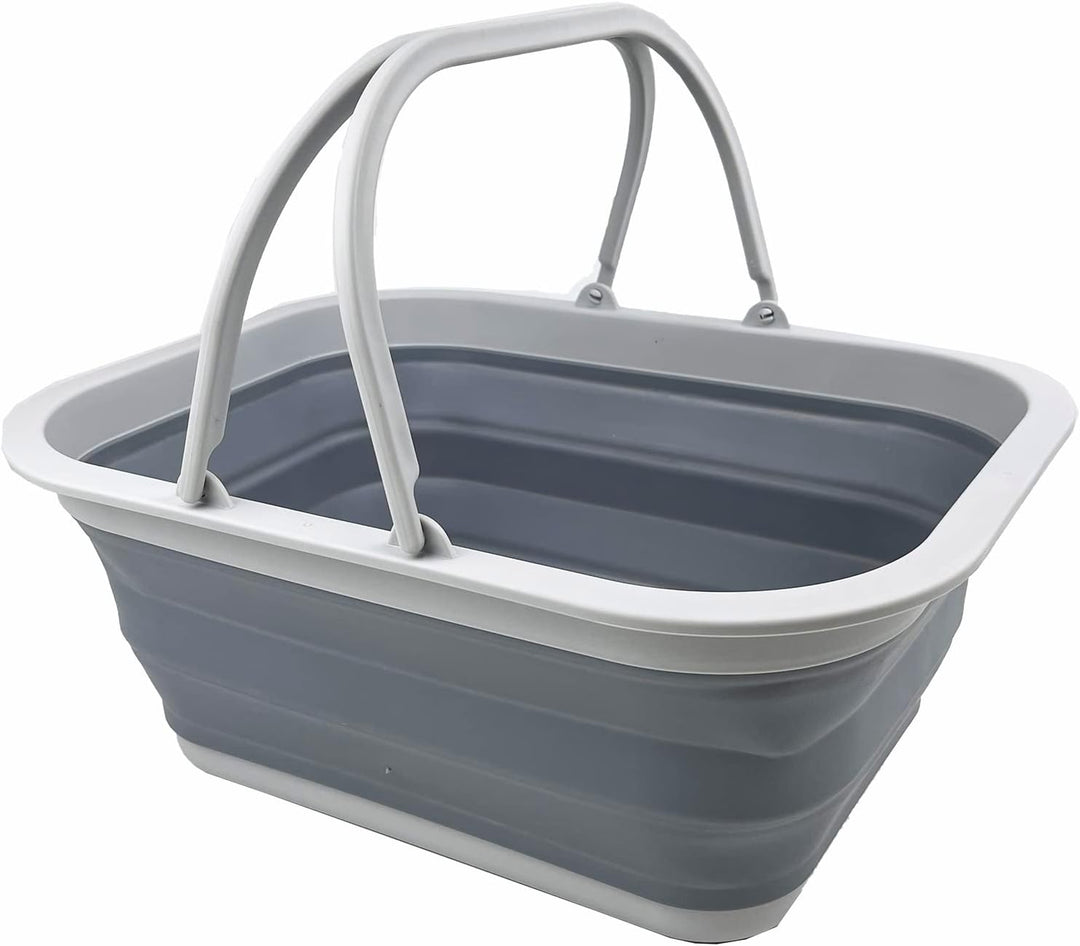 SAMMART 15L Zusammenklappbarer Korb mit Griff - Tragbarer Picknickkorb/Krater für den Aussenbereich