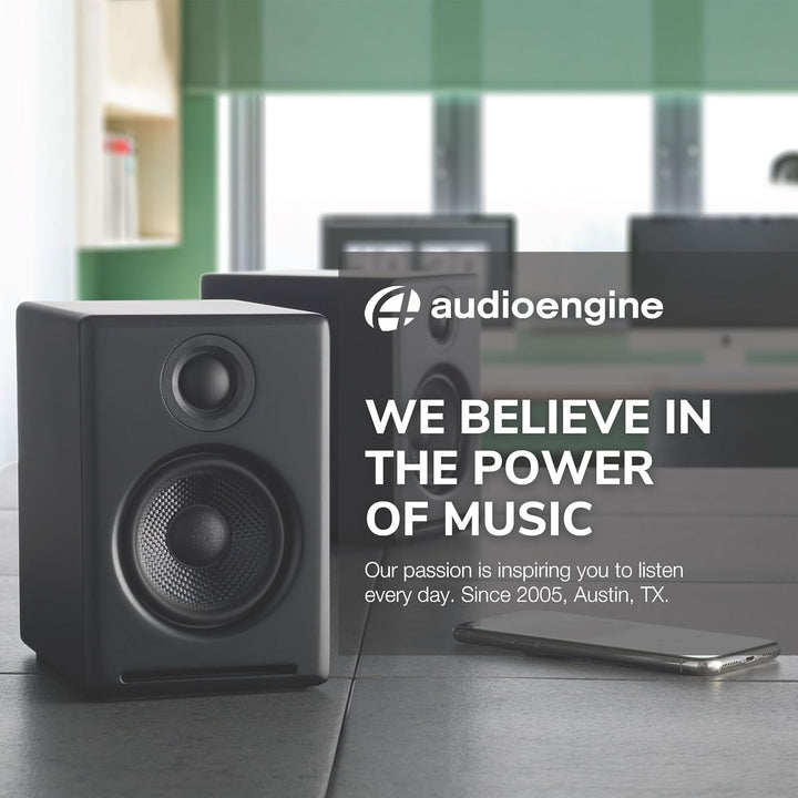 Audioengine A2+ 60W Aktiver Desktop-Lautsprecher | Integrierter DAC &amp; Analogverstärker | Direkter US