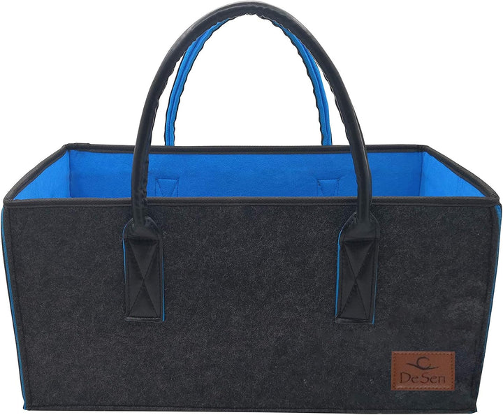 DeSen Deluxe Filztasche Hochwertige Einkaufstasche, Schicke Strandtasche, Henkeltasche, Zeitungskorb