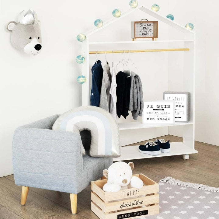 Kinderkleiderschrank mit Rollen - Weiss - Atmosphera créateur d'intérieur cm Weiss, cm Weiss