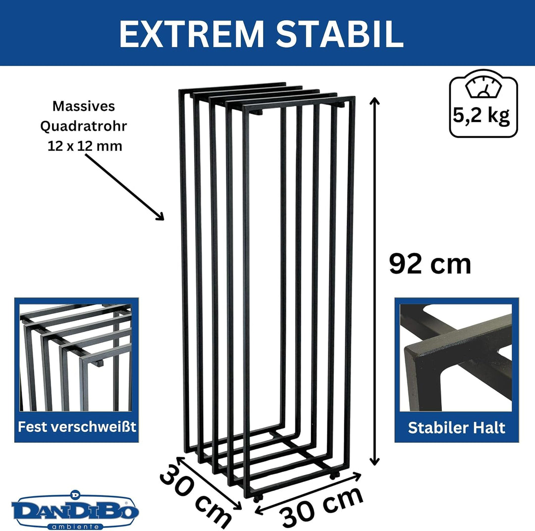 DanDiBo Blumenständer Metall Schwarz Eckig 96609 Pflanzenständer Beistelltisch Modern Design Innen O