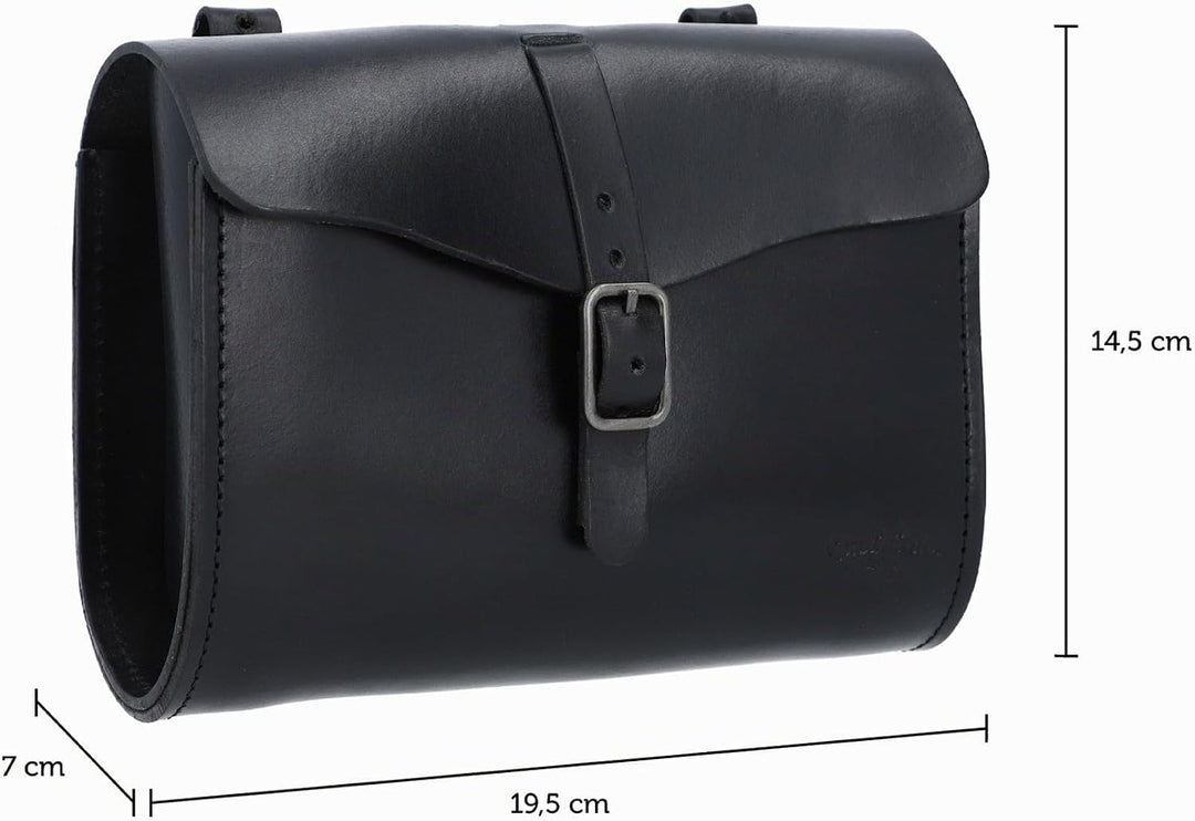 Gusti Satteltasche Leder - Marianne V. Damen und Herren Lenkertasche Ledertasche diebstahlsicher Fah