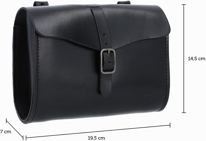 Gusti Satteltasche Leder - Marianne V. Damen und Herren Lenkertasche Ledertasche diebstahlsicher Fah