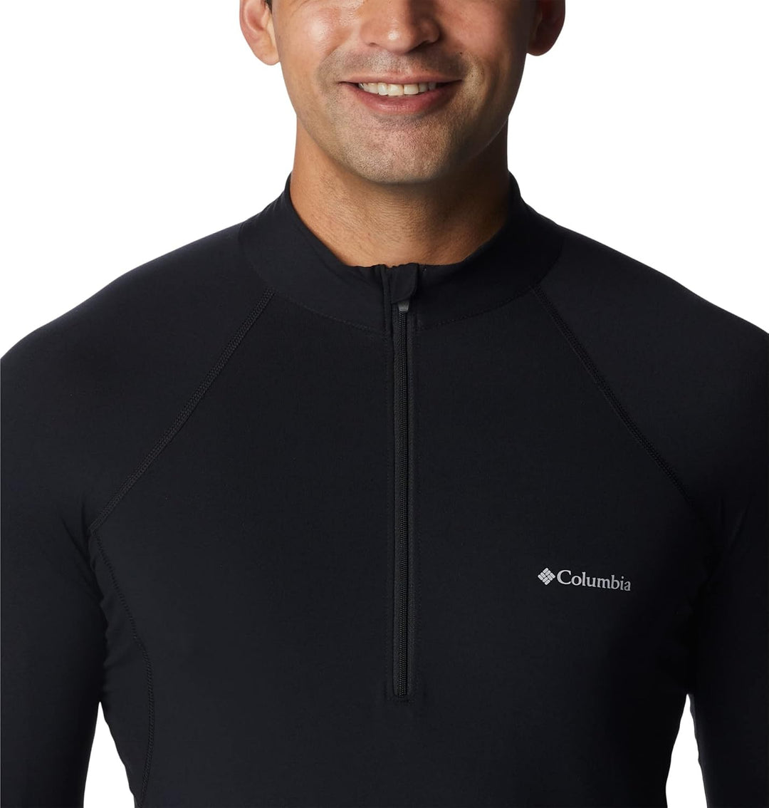 Columbia Midweight Stretch Long Sleeve Half Zip Thermounterwäsche Unterhemd für Herren Schwarz S Fal