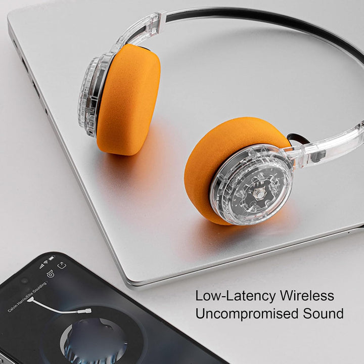 Fockety Bluetooth Kopfhörer, Retro Sport Headset, Ausziehbarer Metall Kopfbügel, Kabellose Kopfhörer