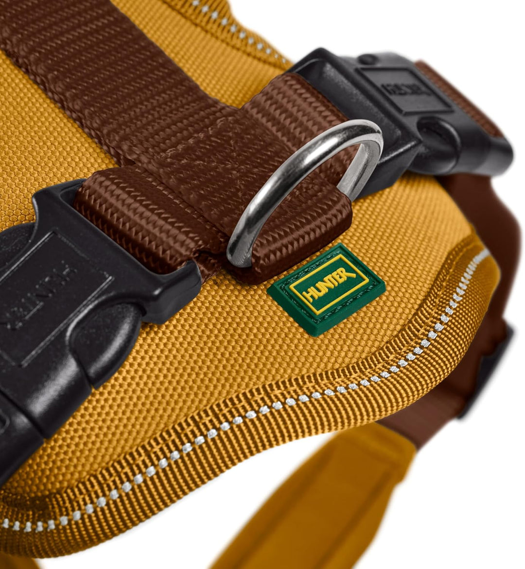 HUNTER NEOPREN Hundegeschirr, Nylon, gepolstert mit Neopren, M/1 53 - 65 cm, braun/caramel braun/car