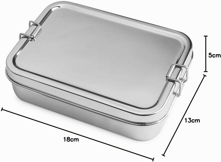 Brotzeit Lunchbox 2in1 Two-in-one Brotdose Jausenbox aus Edelstahl 18x13x5cm