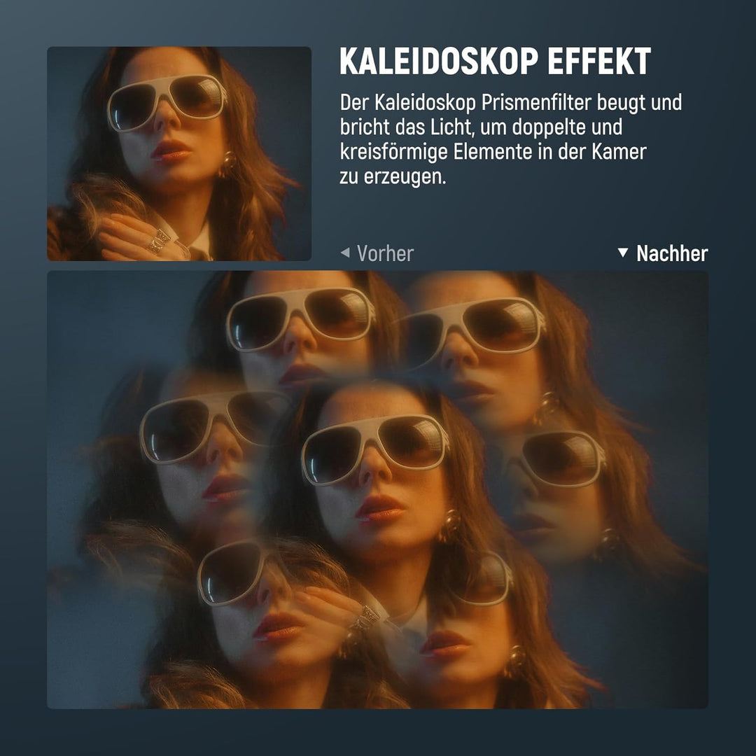 NEEWER Kaleidoskop Prisma Filter Kompatibel mit DJI Osmo Pocket 3 Creator Combo Zubehör, magnetische