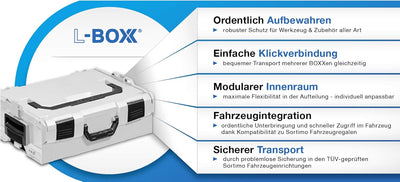 Sortimentskasten Kunststoff | Bosch Sortimo L-BOXX 102 Insetbox 5-fach | Erstklassige Sortierboxen f