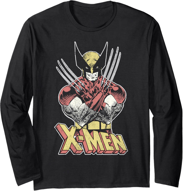 Marvel X-Men Wolverine Classic Comic Vintage Langarmshirt