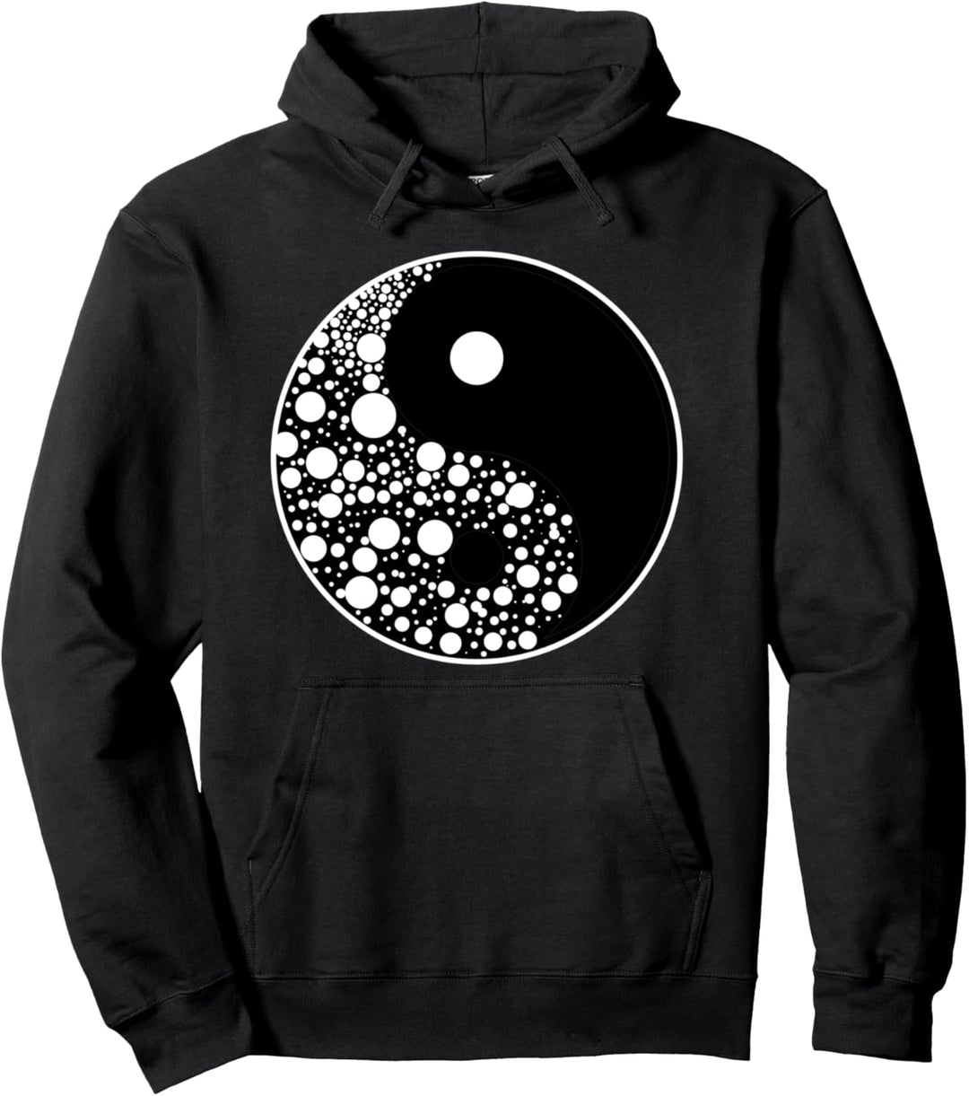 Yin und Yang Kreislauf des Lebens Kreise Abstrakt Geschenk Pullover Hoodie