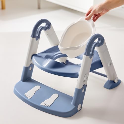 Kidskit Toilettentrainer 3in1, 3-farbig - Babytoilettentrainer - Toilettentrainer - Babyleiter - Bab