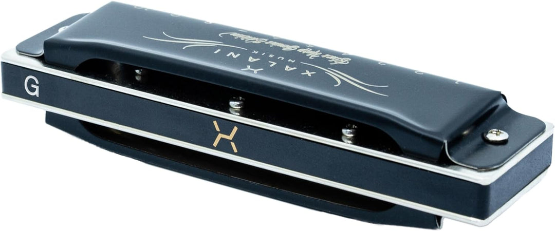 XALANI Mundharmonika Genius Edition inkl. Etui und Pflegetuch I Bonus: E-Book gratis I G-Dur Blues H