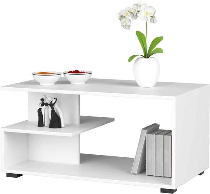 AKORD Couchtisch Holz | Pin 90 x 45 x 51 cm | Schrank für Wohnzimmer | Schlafzimmer Schrank | Minima