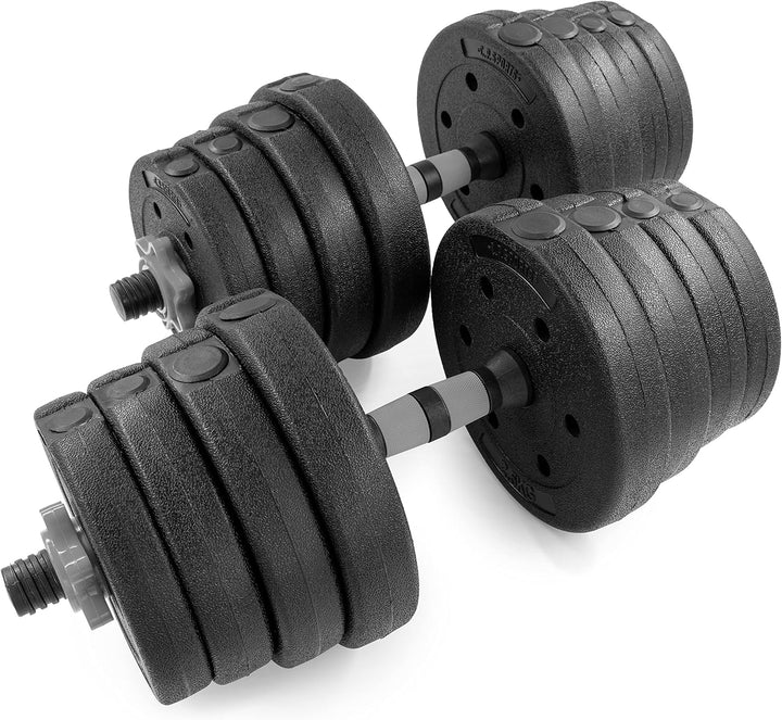 C.P.Sports 2in1 Kurzhantel & Langhantel Set 30kg / 40kg | Hantelscheiben – Gewichte – Hantelstangen