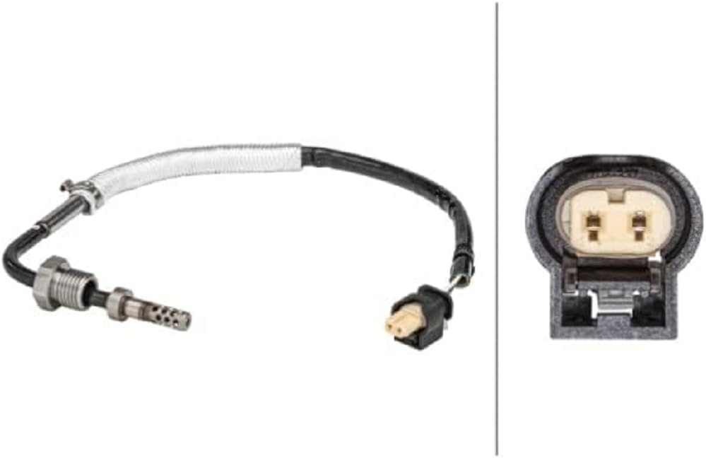 HELLA 6PT 358 181-061 Sensor, Abgastemperatur - 2-polig - geschraubt - Kabel: 230mm