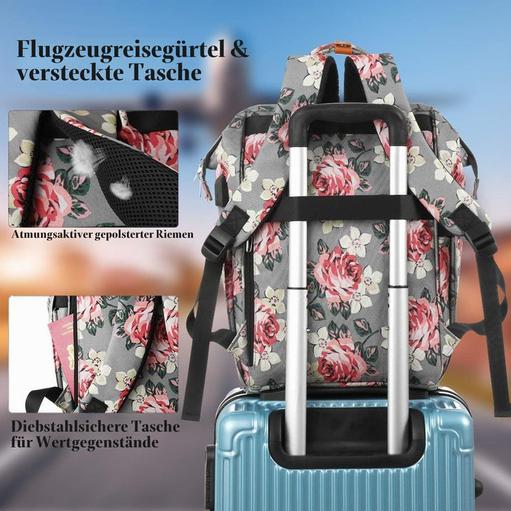 Rucksack Damen, Schulrucksack Mädchen Teenager15.6 Zoll Laptoprucksack mit Anti-Diebstahl, Arbeitsru